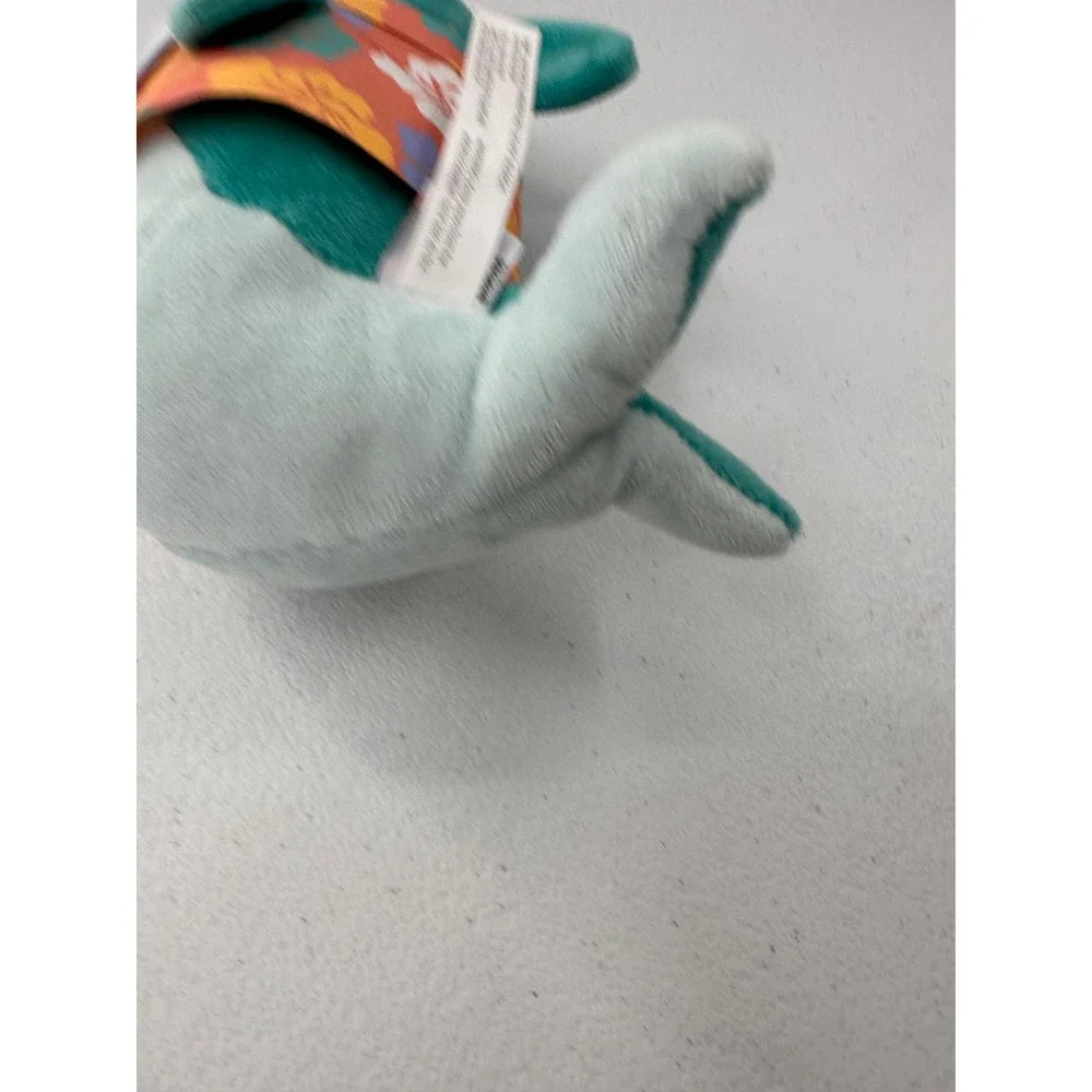 American Greetings Shark Plush Hawaiian Aloha Shirt 8 Inch Teal Blue Kids Toy